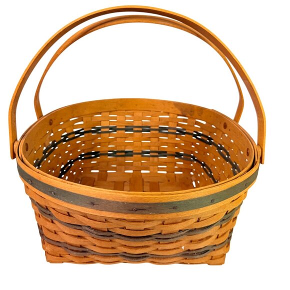 1996 Longaberger community Basket Traditions Collection Woven Basket Dual Handle - Picture 7 of 8